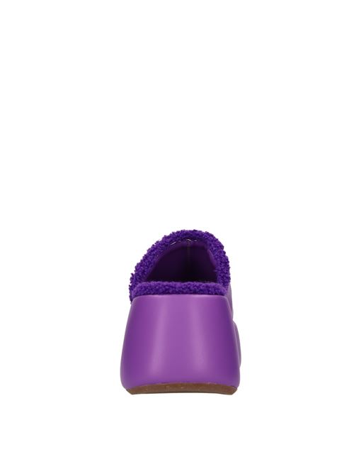 Wedge mules in vegan fabric THEMOIRE' | TMFW23CECOR33VIOLA