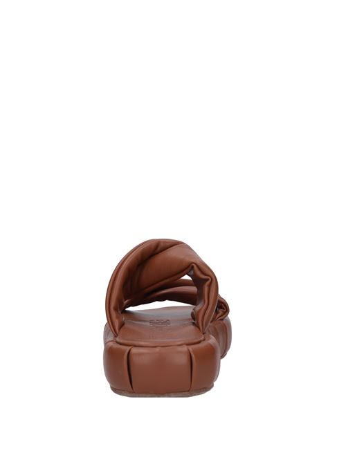 Mules in vegan fabric THEMOIRE' | TMSS23PHN14MARRONE
