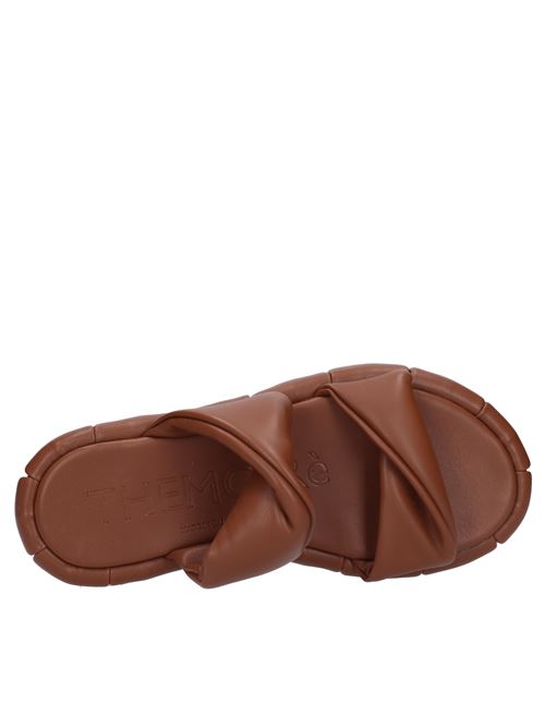 Mules in vegan fabric THEMOIRE' | TMSS23PHN14MARRONE
