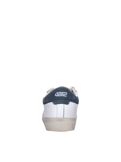 Sneakers in pelle e camoscio 4B12 | EVO-U11BIANCO-BEIGE-BLU