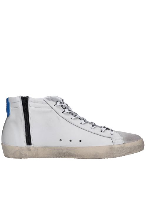 Sneakers in pelle e camoscio 4B12 | MID-UG22BIANCO-ARANCIO-BLU
