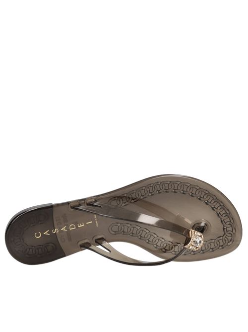 Sandali flat Jelly in PVC e Swarovski CASADEI | 0179DS.BEAC000NERO