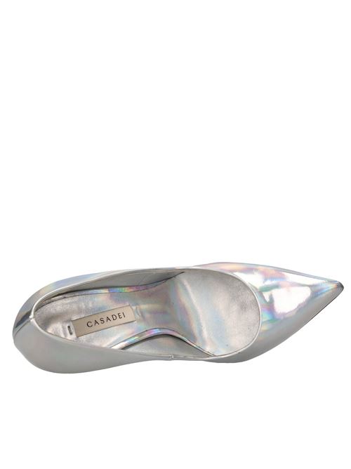 Décolleté in pelle laminata argento specchiato CASADEI | 1F161D100MARGENTO