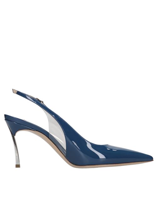 Décolleté slingback Blade in vernice e plexi CASADEI | 1G590X080MC14815406BLU