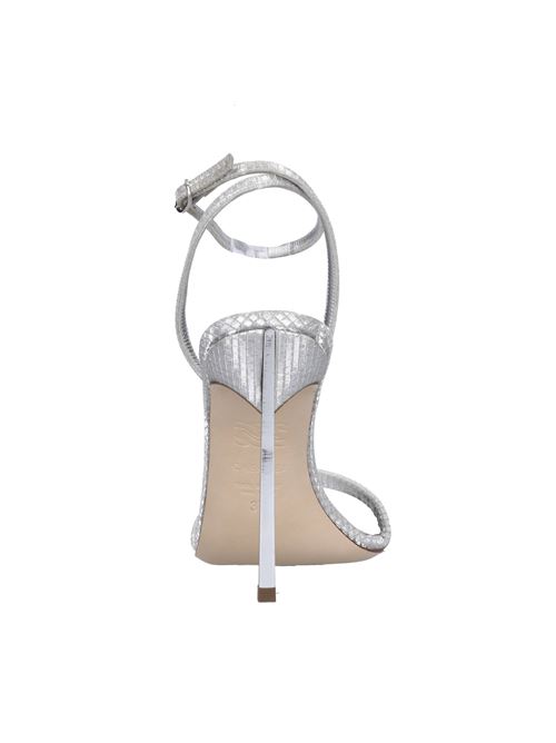 Sandali Blade in pelle e tessuto CASADEI | 1L194X100MARGENTO