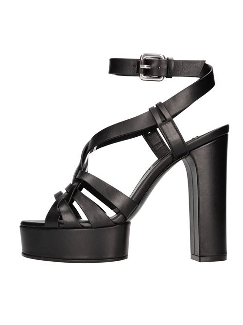 Leather sandals CASADEI | 1L224X1201FLORE9000NERO
