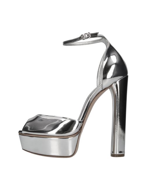 Décolleté open toe in pelle CASADEI | 1L287Y1401ARGENTO