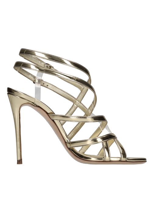 Sandali Interstellar in tessuto specchiato con inserti in Pvc CASADEI | 1L305J1001PLATINO