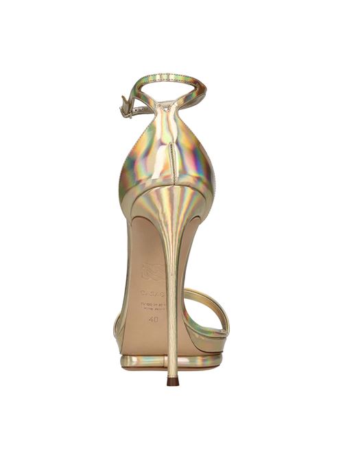 Leather and fabric sandals CASADEI | 1L562P1201OSIRI1100PLATINO