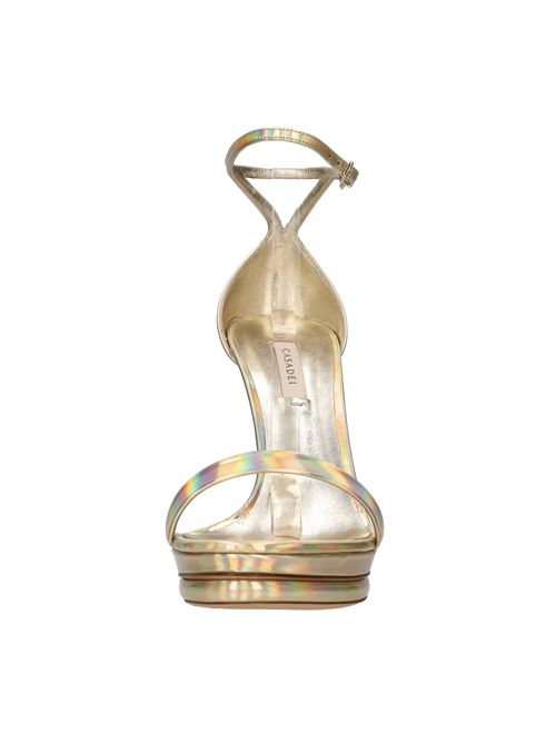 Leather and fabric sandals CASADEI | 1L562P1201OSIRI1100PLATINO