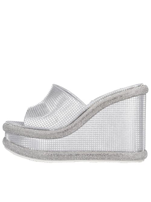 Leather and fabric wedges CASADEI | 1M871V0801ARGENTO