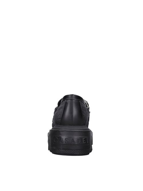 Fabric and leather moccasins CASADEI | 2D258W040NNERO