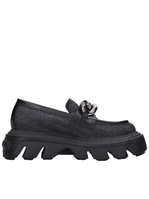 Fabric and leather moccasins CASADEI | 2D258W040NNERO