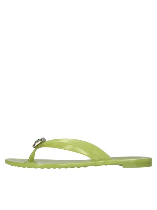 Sandali flat Jelly in PVC e Swarovski CASADEI | 2Y000D0101BEACH6504VERDE