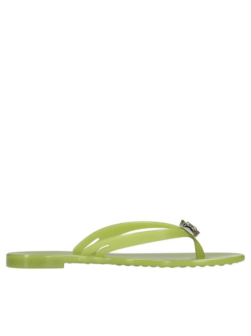 Sandali flat Jelly in PVC e Swarovski CASADEI | 2Y000D0101BEACH6504VERDE