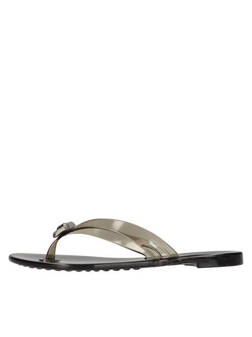 Sandali flat Jelly in PVC e Swarovski CASADEI | 2Y000D0101BEACH9000NERO