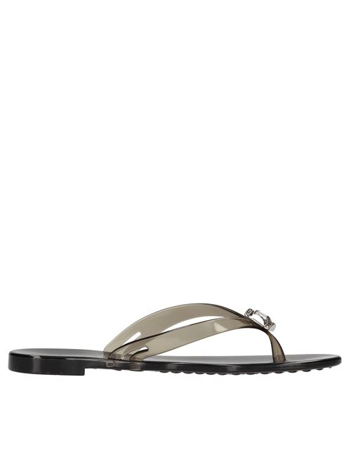 Sandali flat Jelly in PVC e Swarovski CASADEI | 2Y000D010.BEAC000NERO