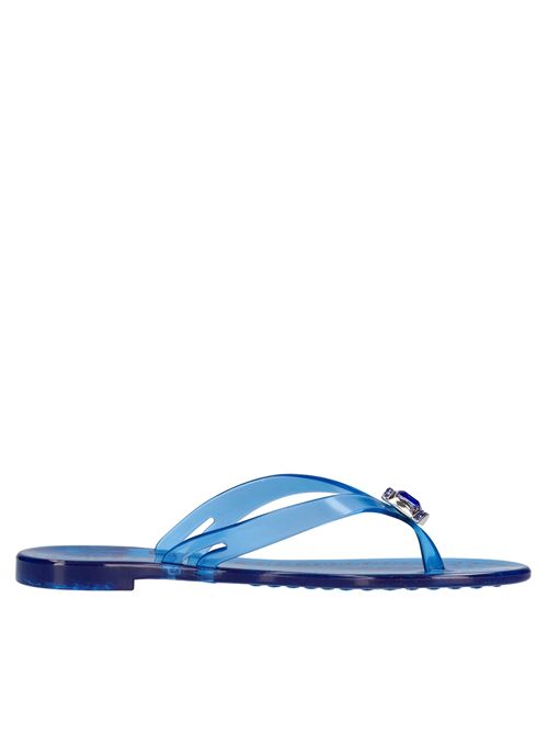 Sandali flat Jelly in PVC e Swarovski CASADEI | 2Y000D010.BEAC157BLU