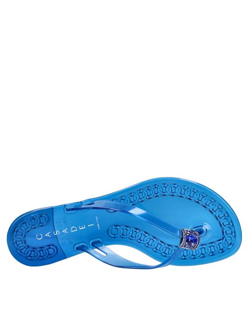 Sandali flat Jelly in PVC e Swarovski CASADEI | 2Y000D010.BEAC157BLU