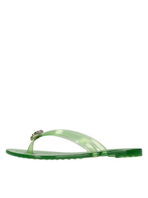 Sandali flat Jelly in PVC e Swarovski CASADEI | 2Y000D010.BEAC569VERDE