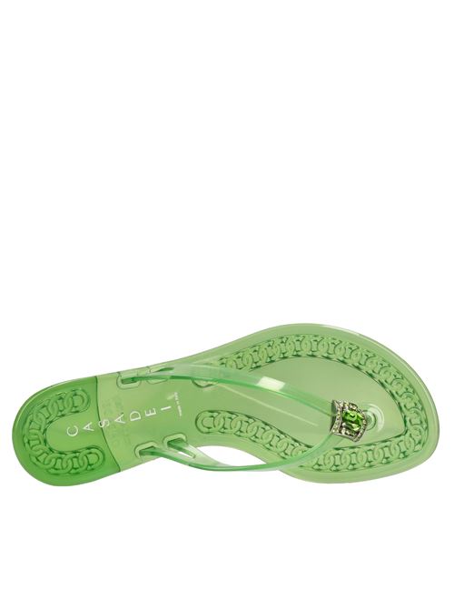 Sandali flat Jelly in PVC e Swarovski CASADEI | 2Y000D010.BEAC569VERDE