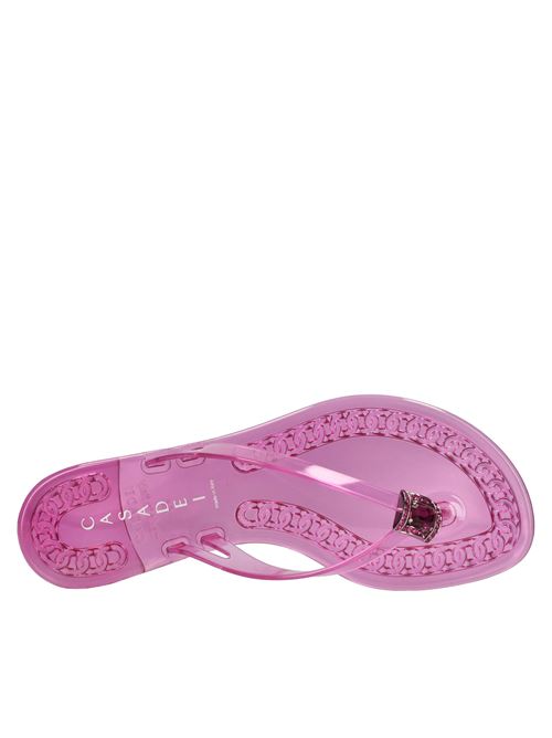 Sandali flat Jelly in PVC e Swarovski CASADEI | 2Y000D010.BEAC60PFUCSIA