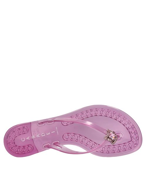 Sandali flat Jelly in PVC e Swarovski CASADEI | 2Y000D010.BEAC95BVIOLA