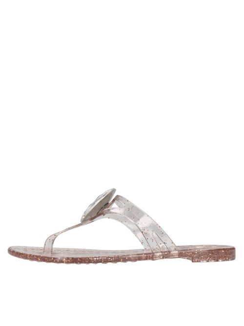Sandali flat Jelly Glitter Liz in PVC e Swarovski CASADEI | 2Y221M0101BHGTBRONZO