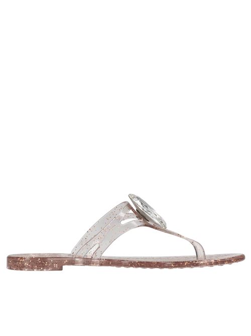 Sandali flat Jelly Glitter Liz in PVC e Swarovski CASADEI | 2Y221M0101BHGTBRONZO