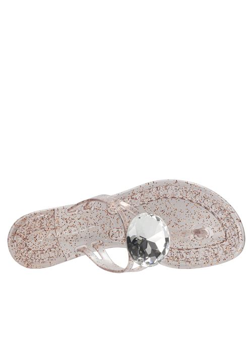 Sandali flat Jelly Glitter Liz in PVC e Swarovski CASADEI | 2Y221M0101BHGTBRONZO