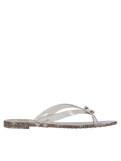 Sandali flat Jelly Glitter in PVC e Swarovski CASADEI | 2Y226M0101BHGLTA514ARGENTO