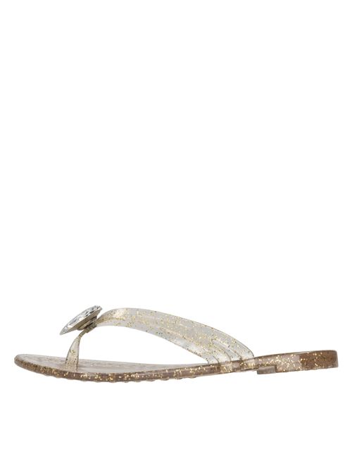 Sandali flat Jelly Glitter in PVC e Swarovski CASADEI | 2Y229P0101BHGLTA513ORO