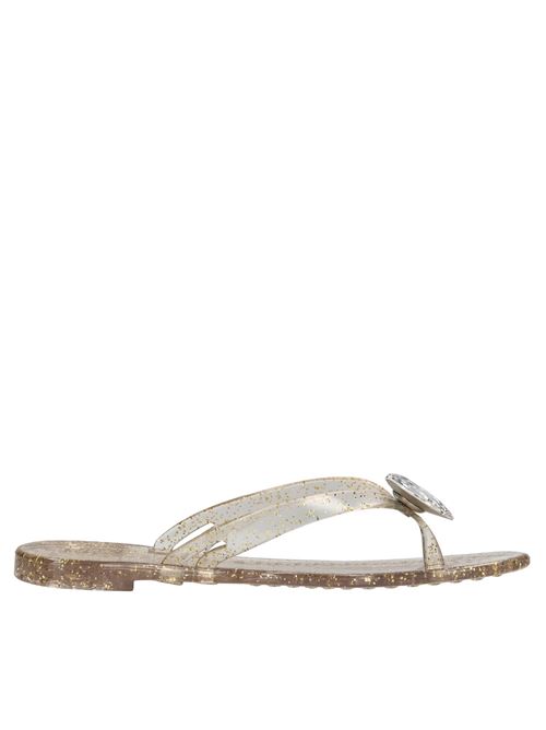 Sandali flat Jelly Glitter in PVC e Swarovski CASADEI | 2Y229P0101BHGLTA513ORO