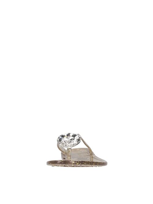 Sandali flat Jelly Glitter in PVC e Swarovski CASADEI | 2Y229P0101BHGLTA513ORO