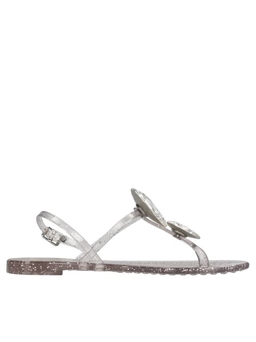 Sandali flat Jelly Glitter in PVC e Swarovski CASADEI | 2Y230P0101BHGLTAARGENTO