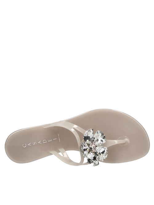 Sandali flat Jelly in PVC e Swarovski CASADEI | 2Y240U0101BEMFWSANDSTONE