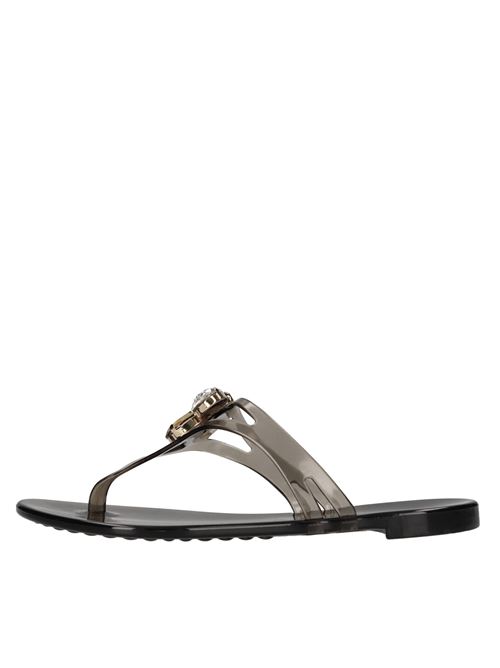 Sandali flat Jelly in PVC e Swarovski CASADEI | 2Y254X0101NERO