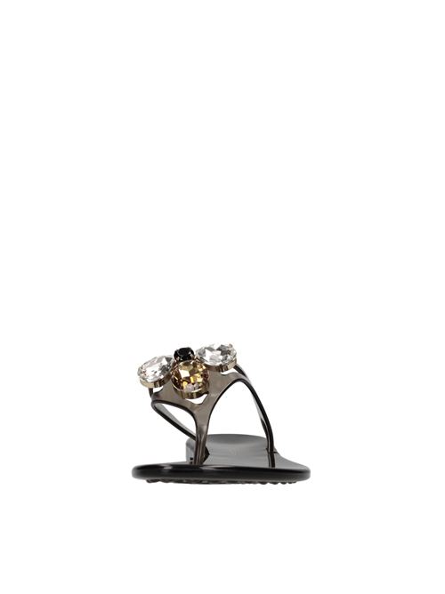 Sandali flat Jelly in PVC e Swarovski CASADEI | 2Y254X0101NERO