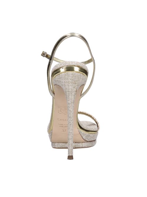 Leather and fabric sandals CASADEI | CASA31524ORO