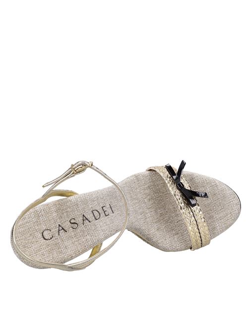 Leather and fabric sandals CASADEI | CASA31524ORO