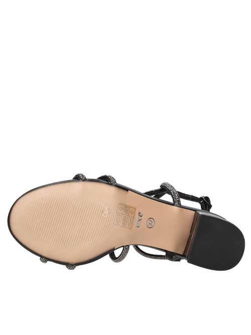 Sandali modello PENNY in pelle ed ecopelle EXE' | PENNY-796NERO