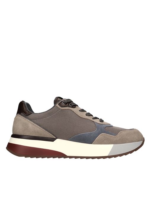 Sneakers in camoscio e tessuto GUARDIANI | AGM013101MARRONE-GRIGIO