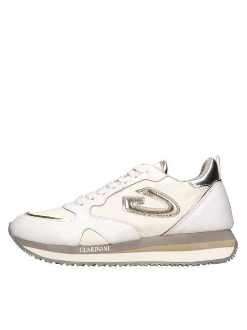 Sneakers in pelle e tessuto GUARDIANI | AGW310001BIANCO