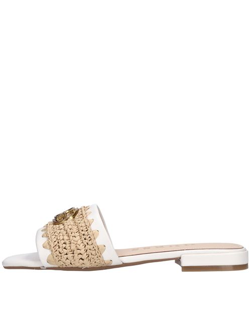 Mules in pelle e tessuto GUESS | FLGTARELE19IVORY