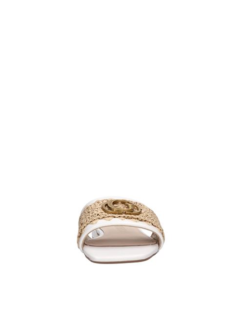 Mules in leather and fabric GUESS | FLGTARELE19IVORY