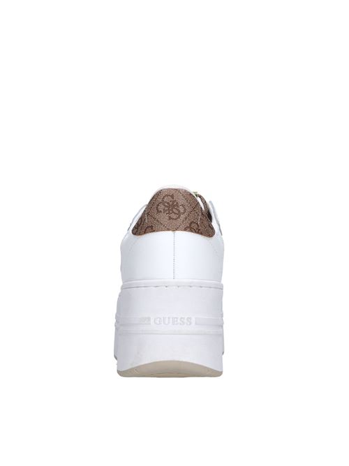 Sneakers in pelle ed ecopelle GUESS | FLJLLIFAL12BIANCO-MARRONE-ORO