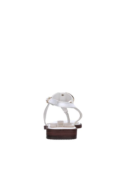 Sandali flat in pelle GUESS | FLJMIRLEA03BIANCO