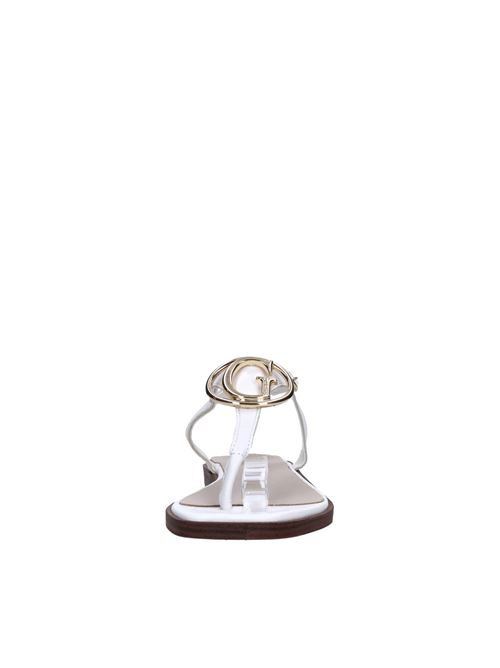 Sandali flat in pelle GUESS | FLJMIRLEA03BIANCO