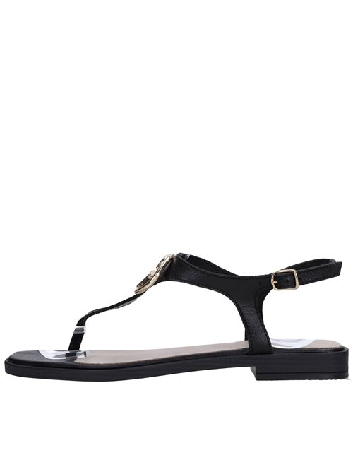 Sandali flat in pelle GUESS | FLJMIRLEA03NERO