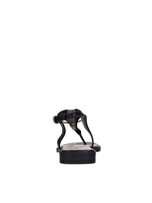 Sandali flat in pelle GUESS | FLJMIRLEA03NERO
